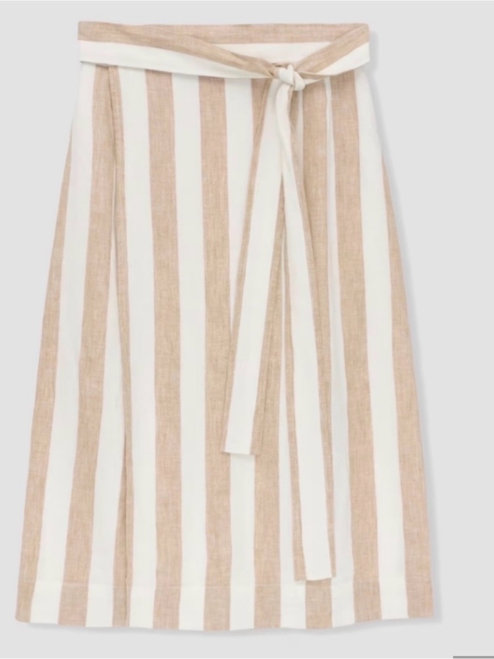 Everlane Wrap Midi Striped Skirt,